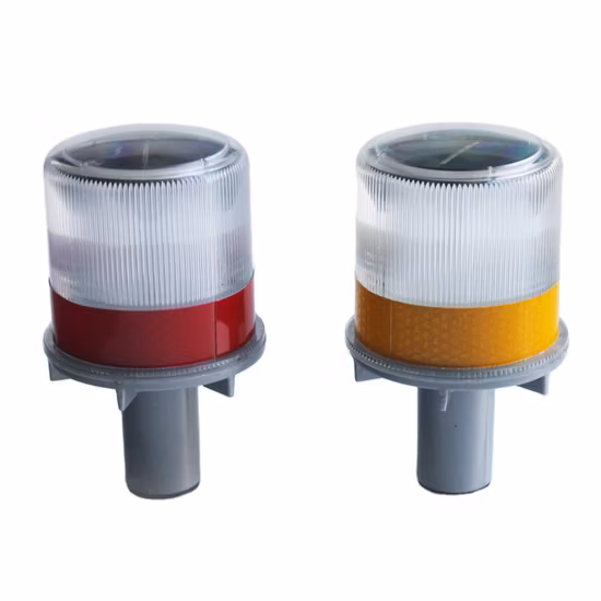 Предупреждающая лампа с высоким потоком, светодиодная солнечная сигнальная лампа конуса движения